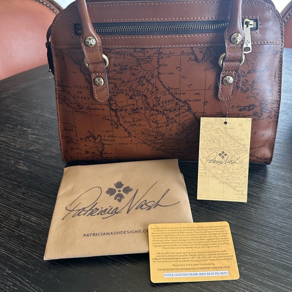 NWT Patricia Nash Bag Calvi Satchel - riot rust - Picture 5 of 6